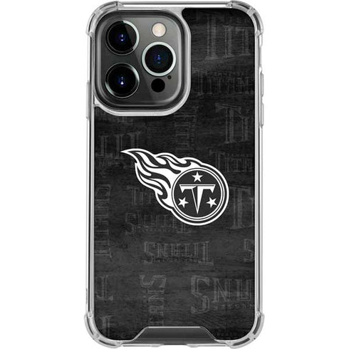NFL Tennessee Titans Black & White iPhone 16 Pro Max Clear Case