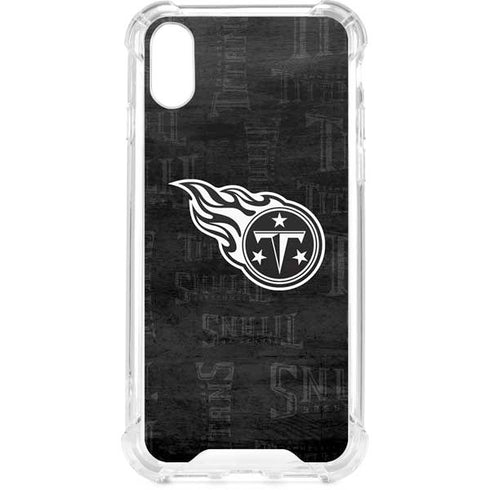 NFL Tennessee Titans Black & White iPhone XS Clear Case
