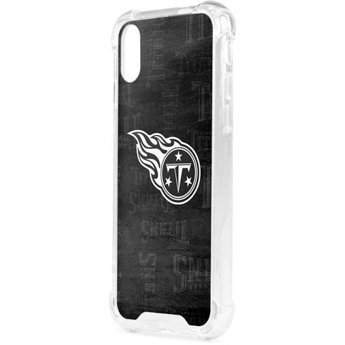 NFL Tennessee Titans Black & White iPhone XS Clear Case
