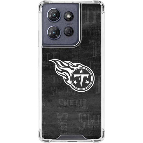 NFL Tennessee Titans Black & White Moto G 5G (2025) Clear Case