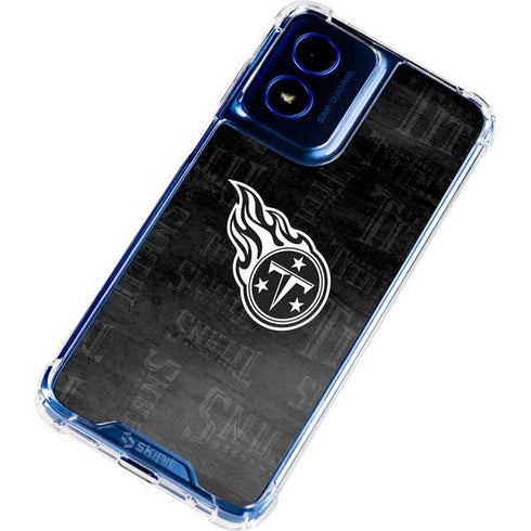 NFL Tennessee Titans Black & White Moto G 5G (2024) Clear Case