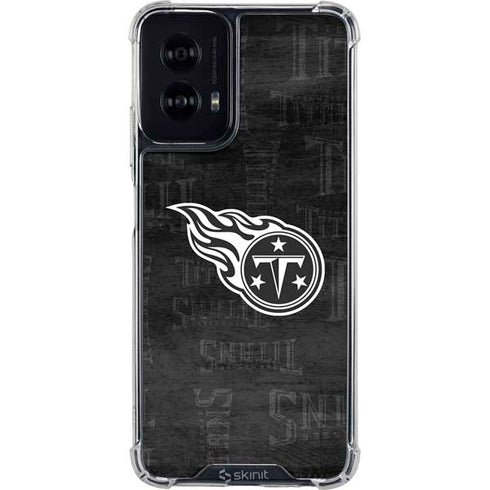 NFL Tennessee Titans Black & White Moto G Power 5G (2024) Clear Case