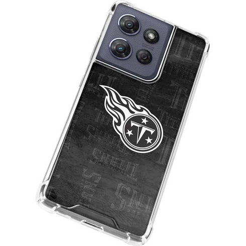 NFL Tennessee Titans Black & White Moto G Power 5G (2025) Clear Case