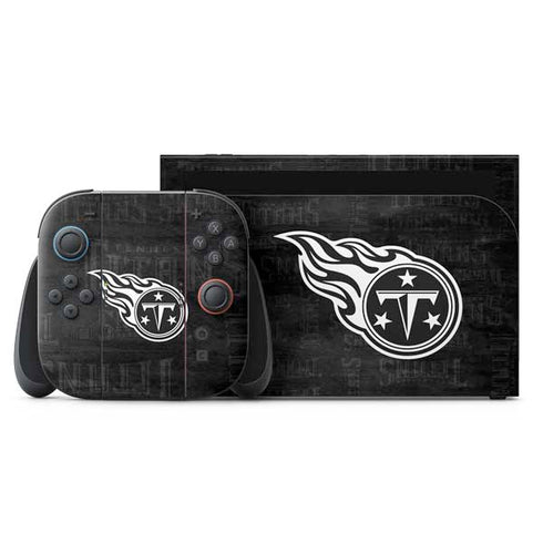 NFL Tennessee Titans Black & White Nintendo Skins