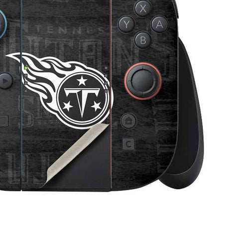NFL Tennessee Titans Black & White Nintendo Switch 2 (2025) Joy-Con Controller Skin