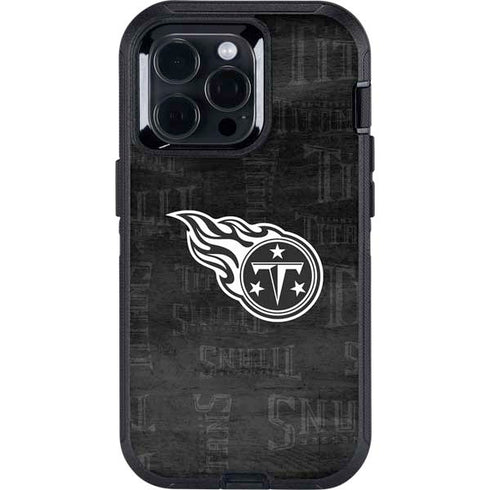 NFL Tennessee Titans Black & White Otterbox Defender iPhone Skin