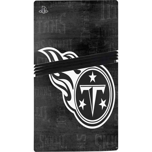 NFL Tennessee Titans Black & White PS5 Pro Disk Console Skin