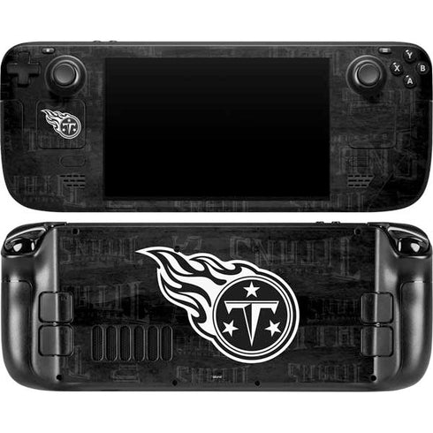NFL Tennessee Titans Black & White Steam Deck Handheld Gaming Computer OLED Skin