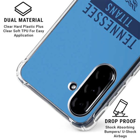 NFL Tennessee Titans Blue Performance Series Galaxy A36 5G Clear Case