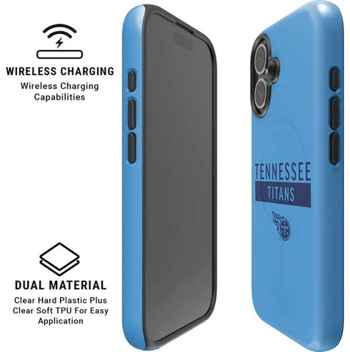 NFL Tennessee Titans Blue Performance Series iPhone 16 Magsafe Impact Case