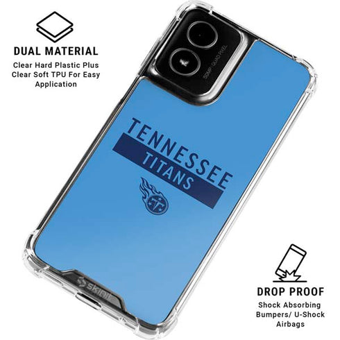 NFL Tennessee Titans Blue Performance Series Moto G Power 5G (2024) Clear Case
