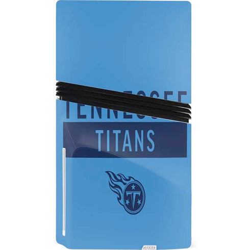 NFL Tennessee Titans Blue Performance Series PS5 Pro Disk Bundle Skin
