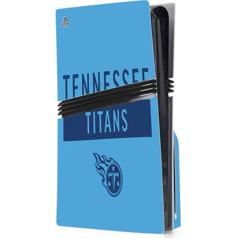 NFL Tennessee Titans Blue Performance Series PS5 Pro Disk Console Skin
