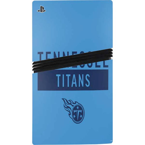 NFL Tennessee Titans Blue Performance Series PS5 Pro Disk Console Skin