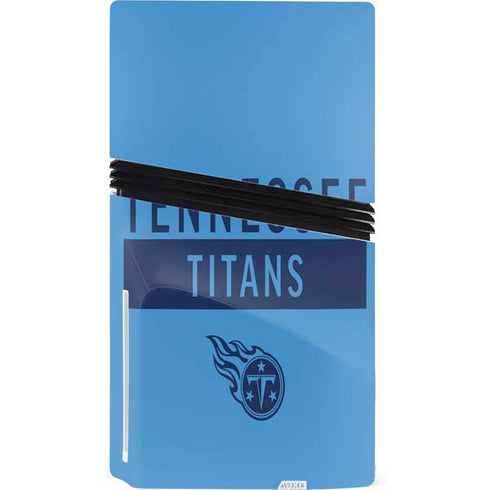 NFL Tennessee Titans Blue Performance Series PS5 Pro Disk Console Skin