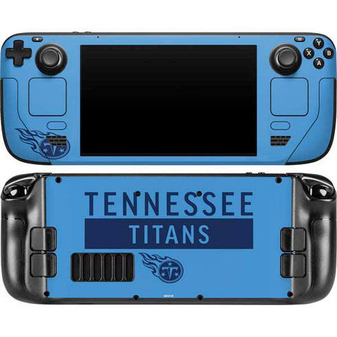 NFL Tennessee Titans Blue Performance Series Steam Deck Handheld Gaming Computer OLED Skin