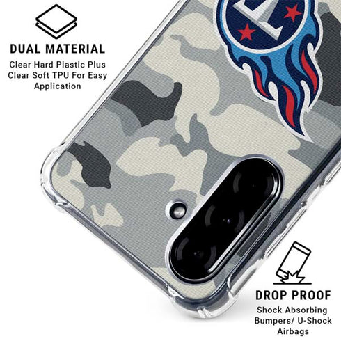 NFL Tennessee Titans Camo Galaxy A36 5G Clear Case