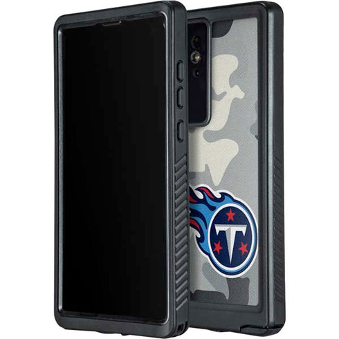 NFL Tennessee Titans Camo Galaxy S24 Ultra Waterproof Case