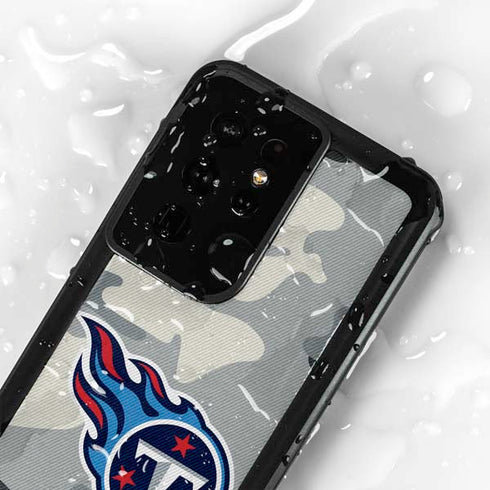 NFL Tennessee Titans Camo Galaxy S24 Ultra Waterproof Case
