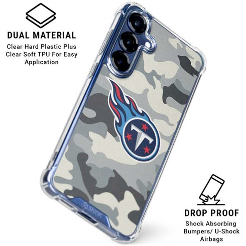 NFL Tennessee Titans Camo Galaxy S25 Clear Case