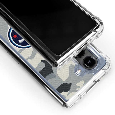 NFL Tennessee Titans Camo Galaxy Z Fold5 5G Clear Case