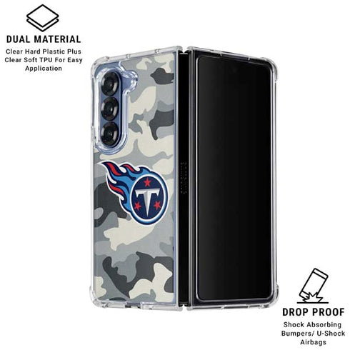 NFL Tennessee Titans Camo Galaxy Z Fold6 Clear Case
