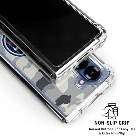 NFL Tennessee Titans Camo Galaxy Z Fold6 Clear Case