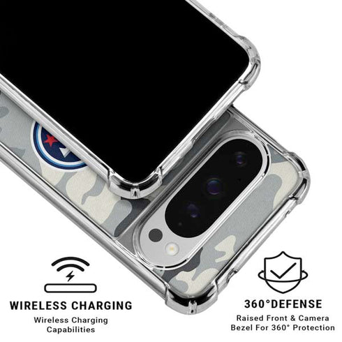 NFL Tennessee Titans Camo Google Pixel 10 Pro XL Clear Case