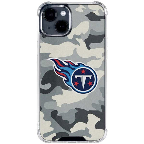 NFL Tennessee Titans Camo iPhone 15 Clear Case
