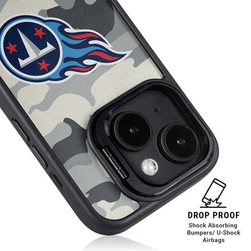 NFL Tennessee Titans Camo iPhone 15 Kickstand Case
