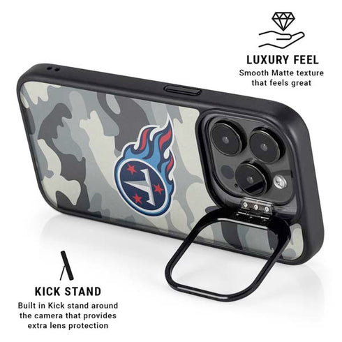 NFL Tennessee Titans Camo iPhone 15 Pro Kickstand Case