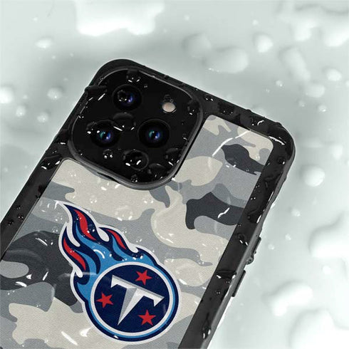 NFL Tennessee Titans Camo iPhone 15 Pro Waterproof Case
