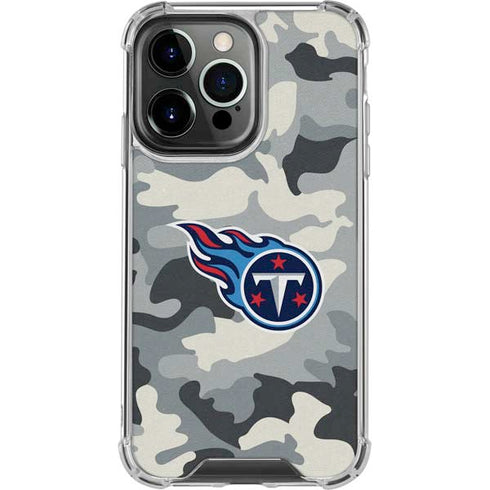 NFL Tennessee Titans Camo iPhone 16 Pro Clear Case