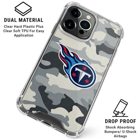NFL Tennessee Titans Camo iPhone 16 Pro Max Clear Case