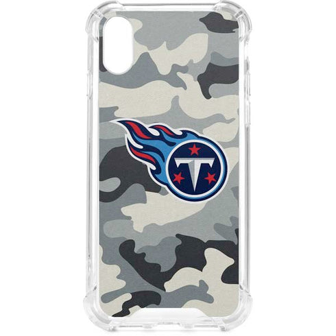 NFL Tennessee Titans Camo iPhone XS Clear Case