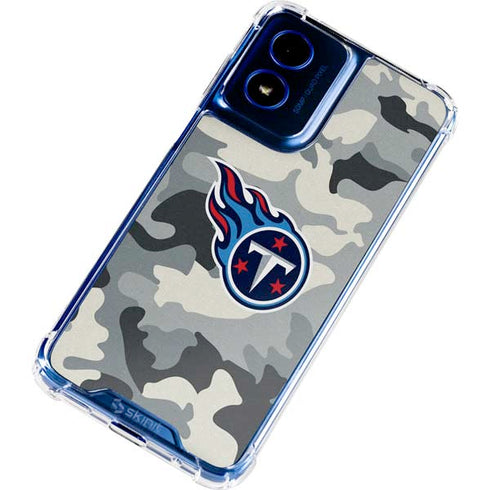 NFL Tennessee Titans Camo Moto G 5G (2024) Clear Case