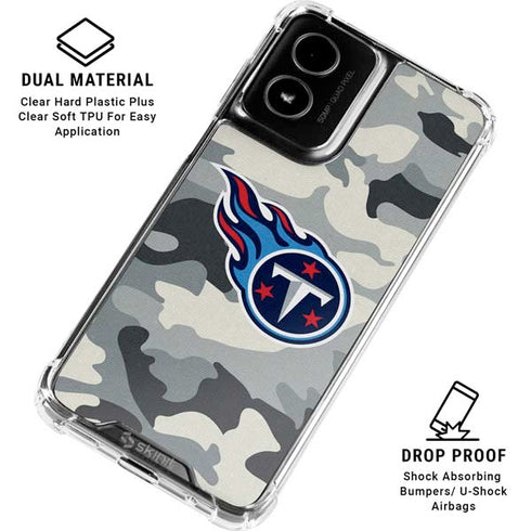 NFL Tennessee Titans Camo Moto G Power 5G (2024) Clear Case