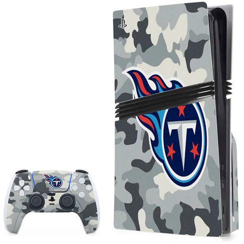 NFL Tennessee Titans Camo PS5 Pro Disk Bundle Skin
