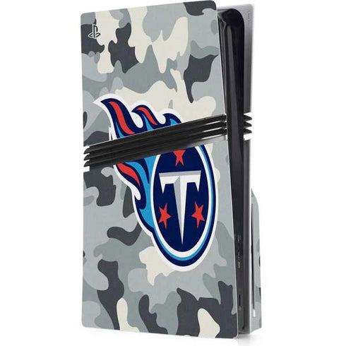 NFL Tennessee Titans Camo PS5 Pro Disk Console Skin
