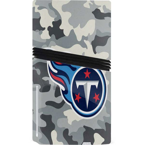 NFL Tennessee Titans Camo PS5 Pro Disk Console Skin