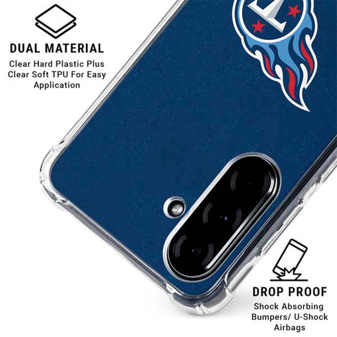 NFL Tennessee Titans Distressed Galaxy A36 5G Clear Case