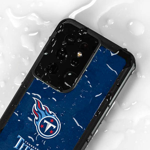 NFL Tennessee Titans Distressed Galaxy S24 Ultra Waterproof Case