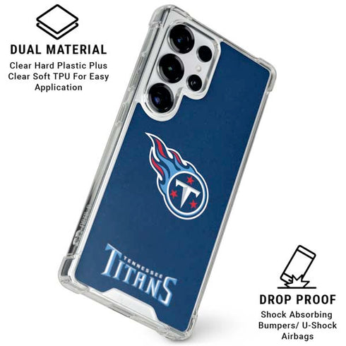 NFL Tennessee Titans Distressed Galaxy S25 Ultra Clear Case