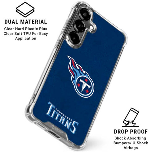 NFL Tennessee Titans Distressed Galaxy S26 Clear Case
