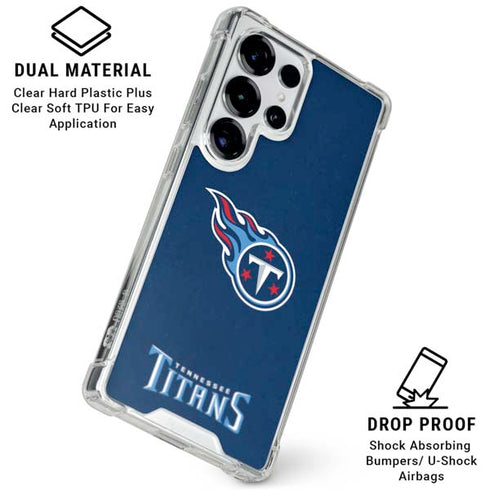 NFL Tennessee Titans Distressed Galaxy S26 Ultra Clear Case