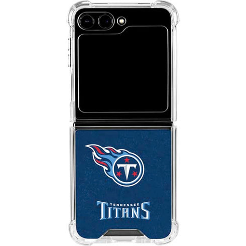 NFL Tennessee Titans Distressed Galaxy Z Flip6 Clear Case