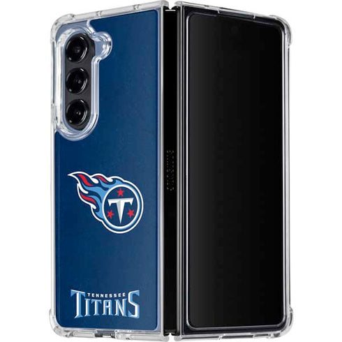 NFL Tennessee Titans Distressed Galaxy Z Fold5 5G Clear Case