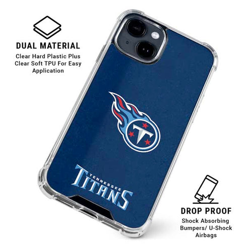 NFL Tennessee Titans Distressed iPhone 15 Clear Case