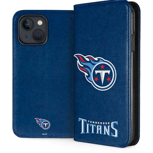 NFL Tennessee Titans Distressed iPhone 15 Plus Folio Case