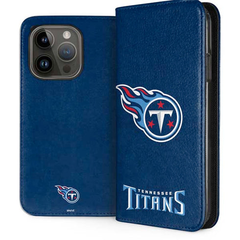 NFL Tennessee Titans Distressed iPhone 15 Pro Folio Case